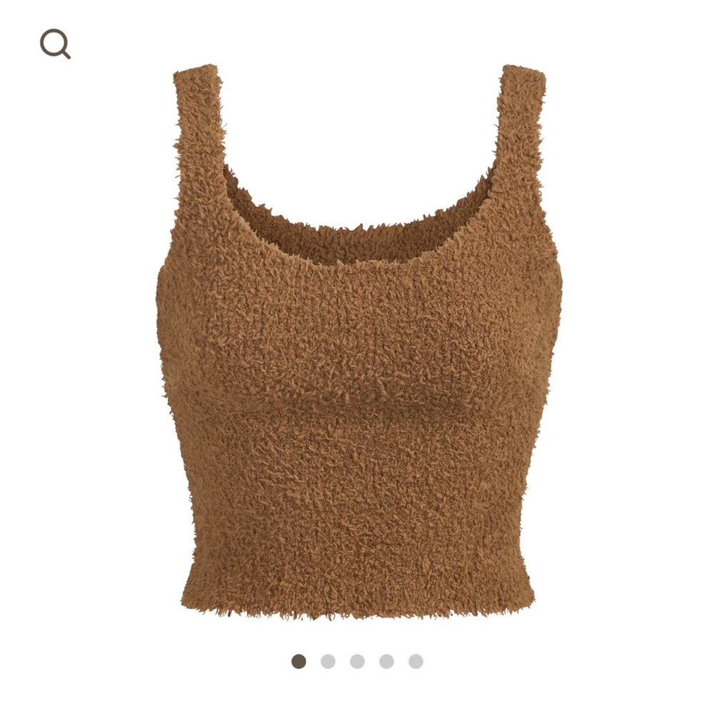 NEW WITH TAGS SKIMS SOLD OUT CAMEL COZY KNIT TANK S/M